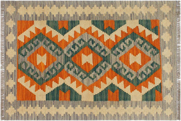 Flat Weave Kilim, Antique, Navaho, Vintage, Handmade, Geometric Kilim Rust Purple Hand-Woven Rectangle 100% Wool Area Rug 2 x 3